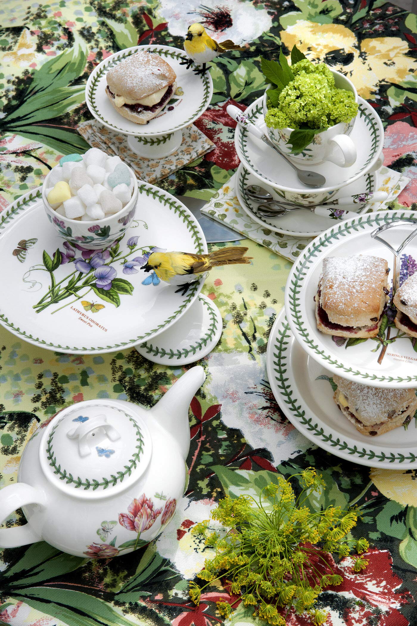Portmeirion Botanic Garden Set of 6 Dinner Plates - Sweet Pea